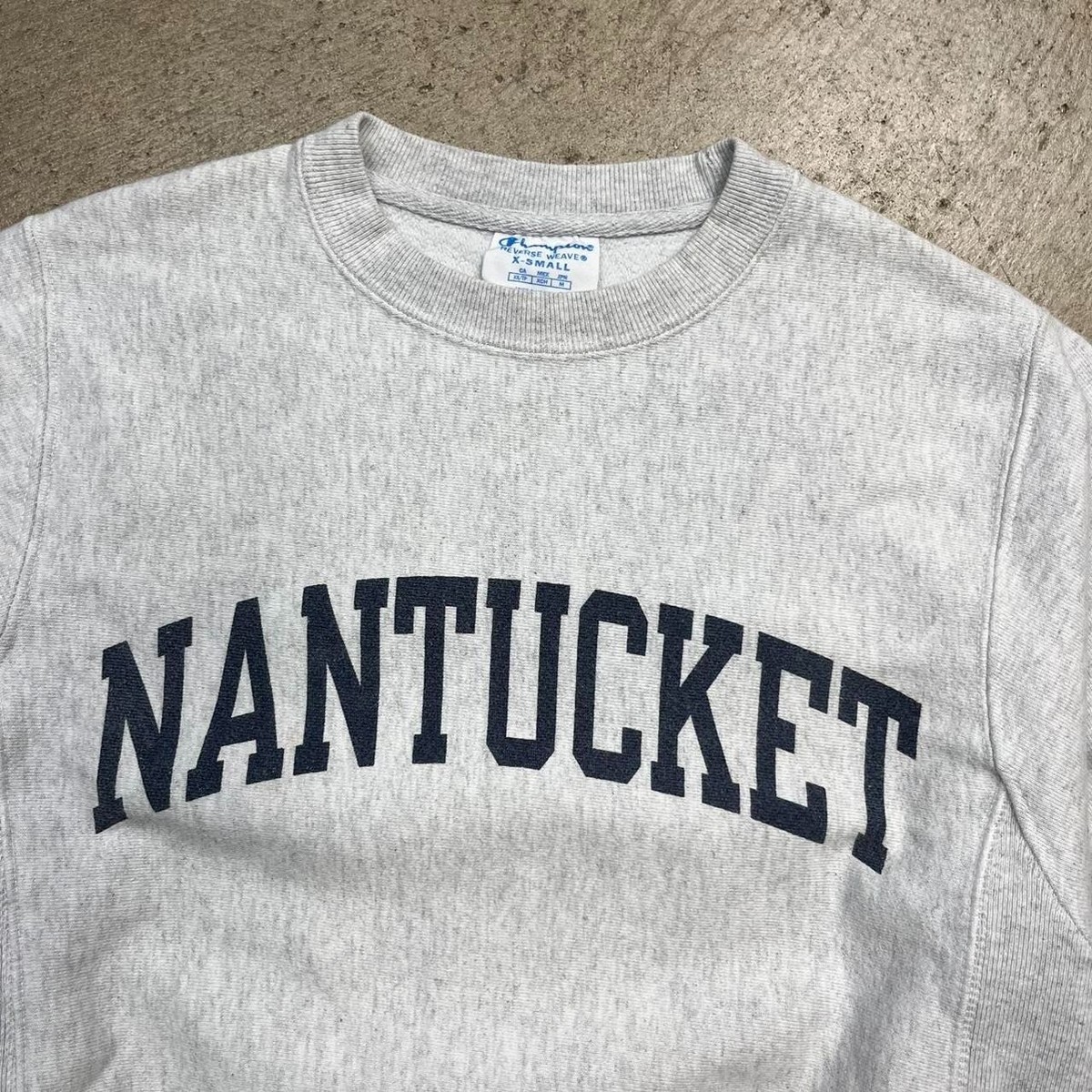 Champion Reverse Weave Nantucket Crewneck Sweatshirt Grey mens XS
