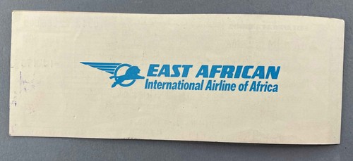 EAA EAST AFRICAN AIRWAYS TICKET KENYA 20' AIRPORT DEPARTURE TAX REVENUE STAMP - Picture 4 of 4