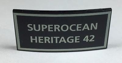 BREITLING SUPEROCEAN HERITAGE 42 Kunststoff Plakette Display Chronograph Stahl Gold /