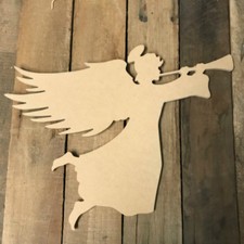 Wooden Angel Cutout, Wood Shape, Wall Art Shape, Paintable Wall Craft