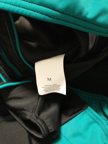 Target , ladies size Medium aqua & black 1 piece swim suit. padded Bra - Picture 7 of 8
