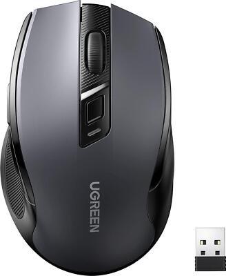 UGREEN 2.4G Kabellose Maus für Laptop, 4000 DPI 5 Einstellbare Stufen Ergonomisch PC