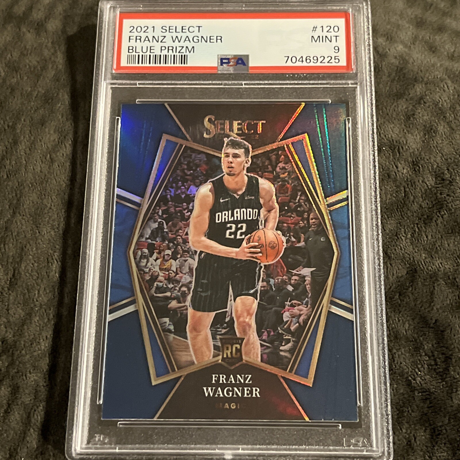 2021 Select Premier Franz Wagner Blue Prizm RC #120 PSA 9 Orlando Magic
