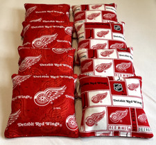 DETROIT REDWINGS CORNHOLE BEAN BAGS 8 TOP QUALITY REGULATION CORN HOLE BAGS