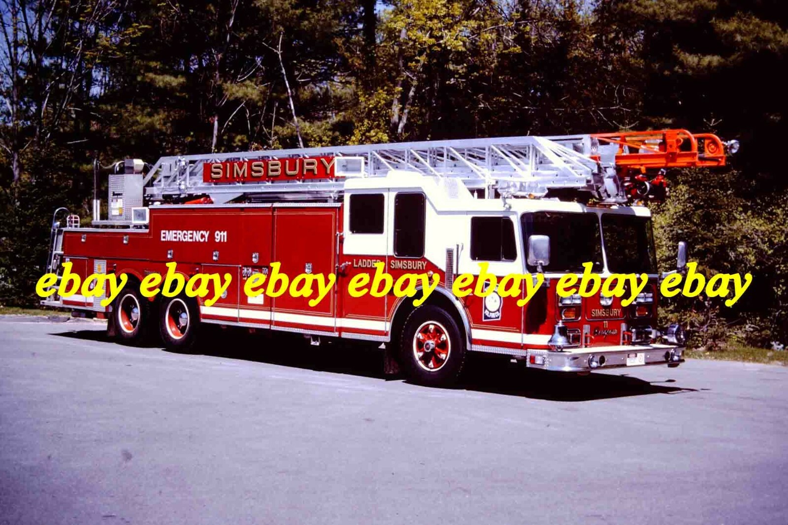 Fire Apparatus Slide Simsbury CT Fire Dept 1992 Seagrave Ladder 11