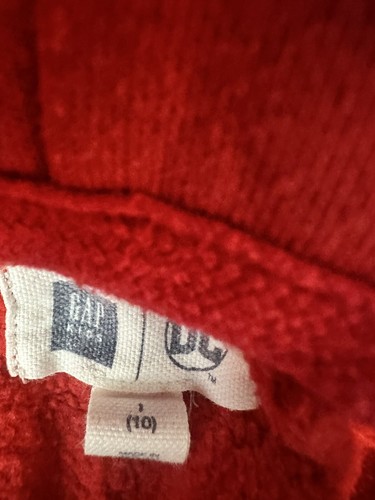 GAP Teen Boys Red Hooded Sweater Size 10 - Picture 11 of 16