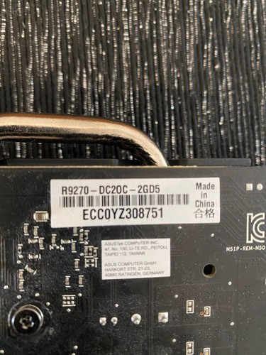 Asus AMD Radeon R9 270 2 GB GDDR5 PCI Express x16 Desktop Video Card -- TESTED!! - Picture 3 of 4