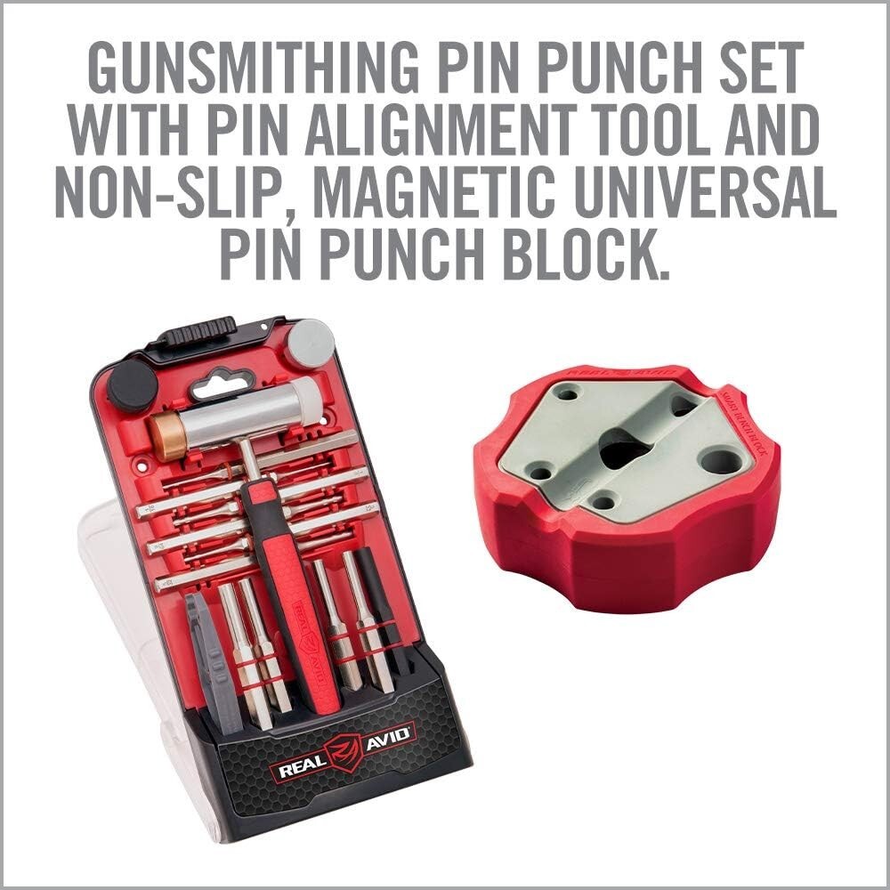 Real Avid Pin Punch Set Gunsmith Hammer Bench Block Real Avid Accu ...