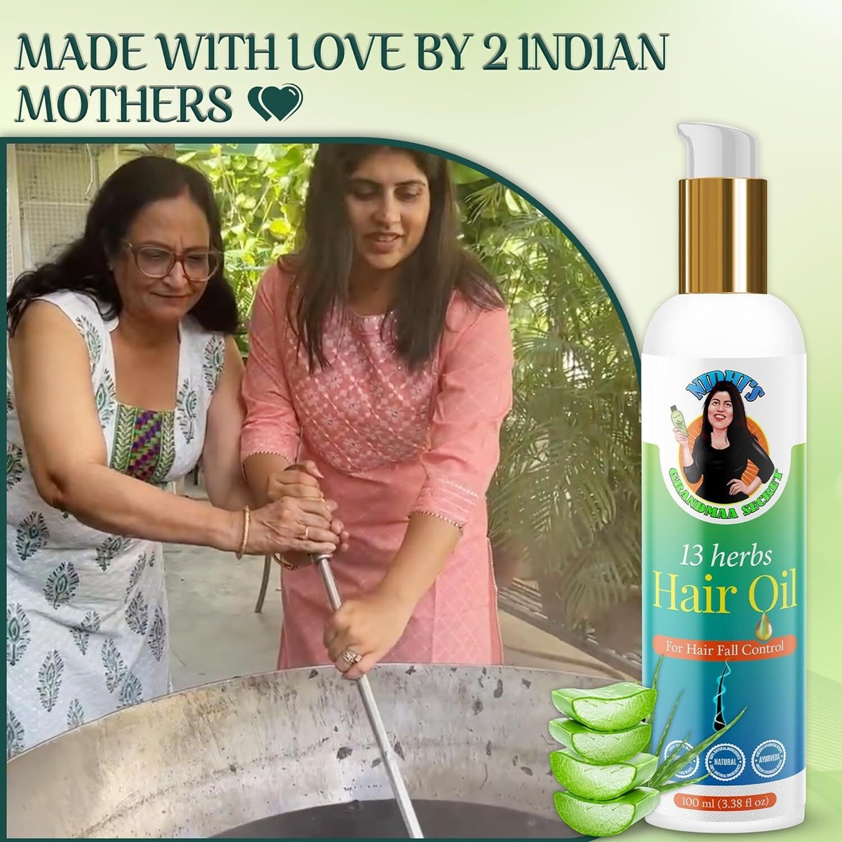 NIDHI'S GRANDMAA SECRET 13 Herbs Hair Oil Handmade Natural Hair