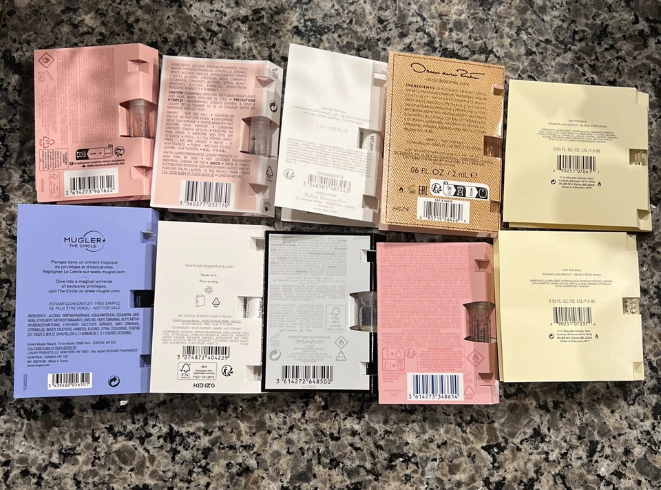 Nuevo conjunto de muestra de frascos de perfume de diseñador de 10 piezas - Dior, YSL, Prada, Jo Malone, Armani... Foto 4 de 4