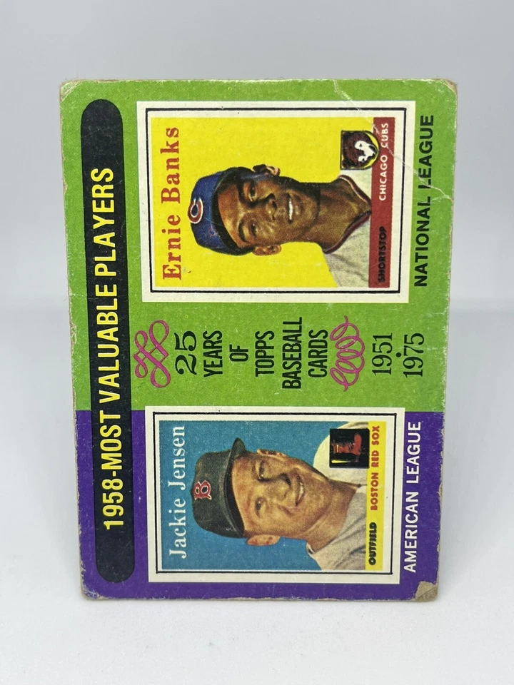 Tarjetas de béisbol 1975 Topps (lote de 9) jugadores más valiosos 25 años de Topps Foto 4 de 4