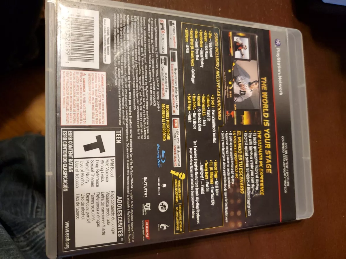 Playstation 3 Def Jam Rapstar