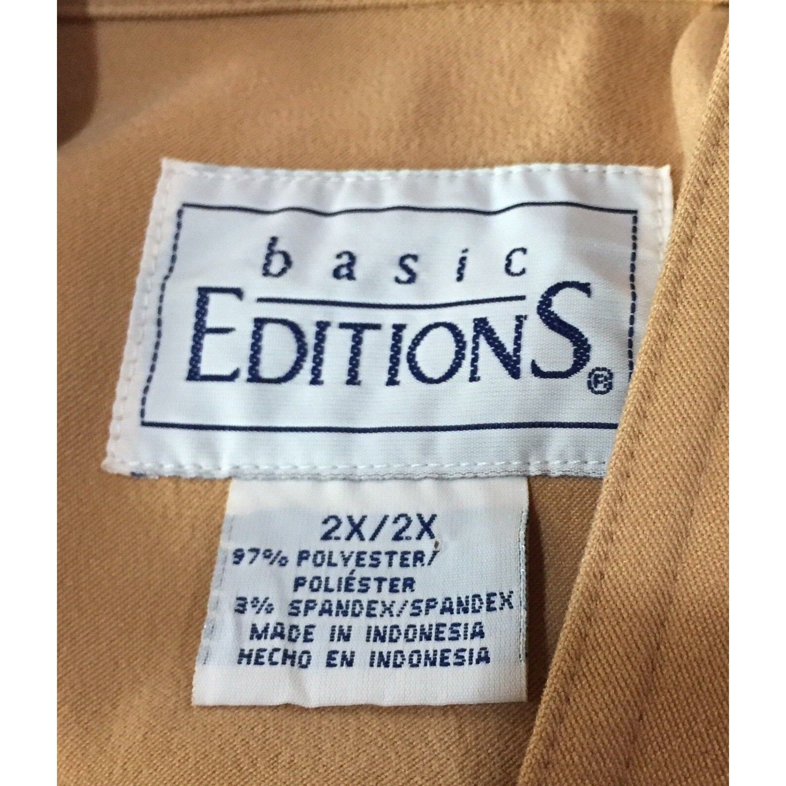 Basic Edition Button Up Collared Shirt 2x Plus Wo… - image 3