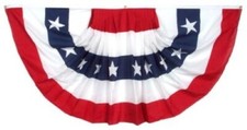 US Flag Factory 3'x6' Pleated Fan - Printed