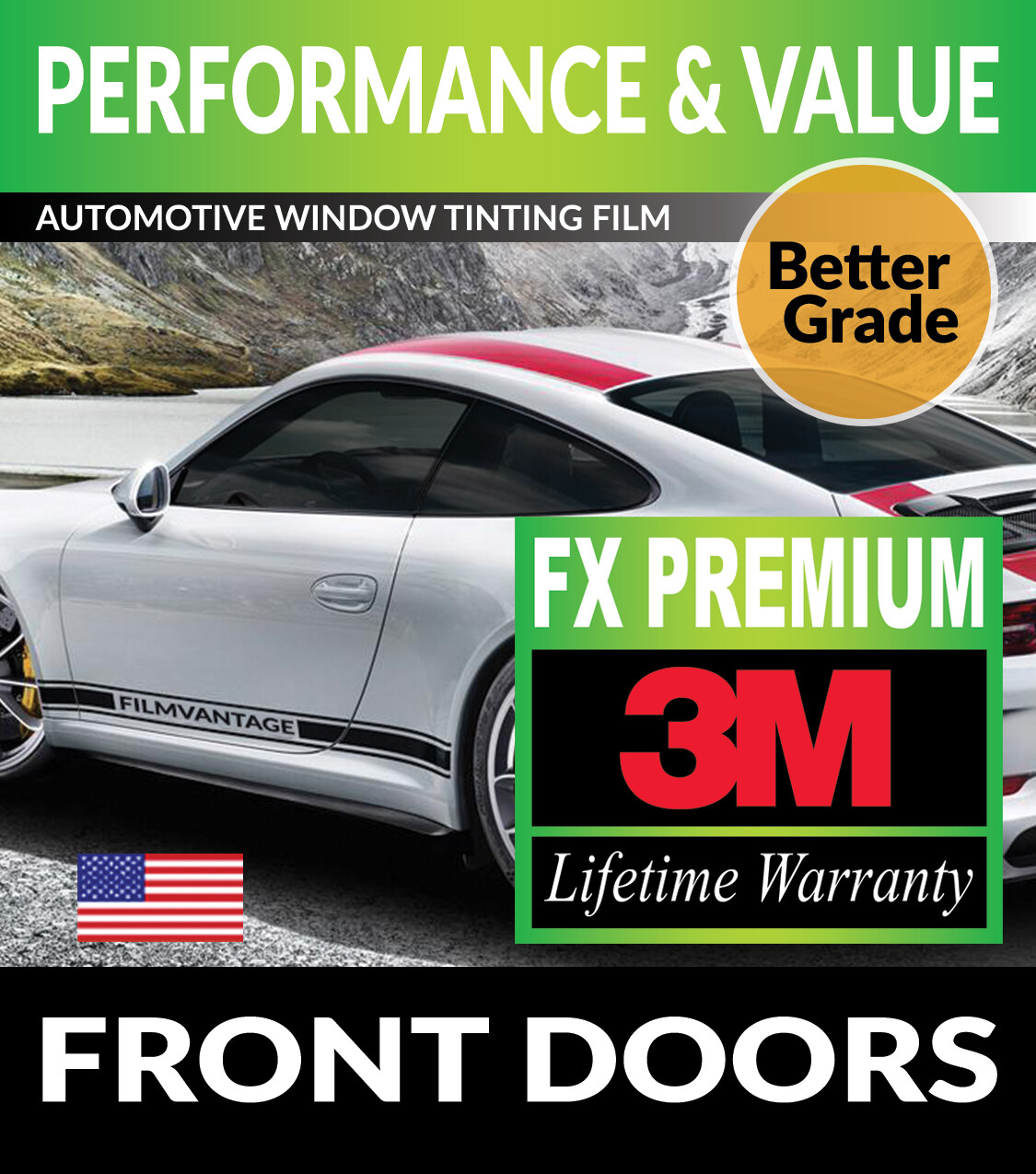 PRECUT FRONT DOORS TINT W/ 3M FX-PREMIUM FOR MASERATI LEVANTE 16-24