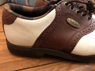 FOOTJOY Soft-Joy SIERRA Womens Brown/White Saddle Spikes Golf
