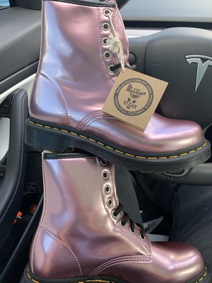 dr martens rose gold boots
