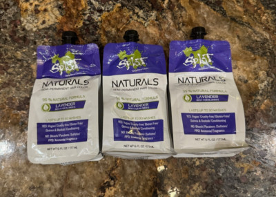 3 PACK! Splat Naturals Semi Permanent Vegan Cruelty Free Hair Color LAVENDER
