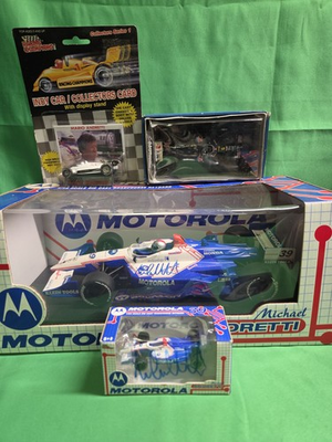 #ad 2 MICHAEL ANDRETTI Signed #39 MOTOROLA HONDA 1 18 amp; 1 64 INDYCAR DIECAST Lot $109.95