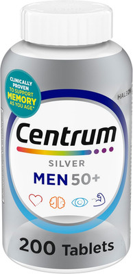 Silver Men'S 50+ Multivitamin with Vitamin D3, B-Vitamins, Zinc for Memory an...