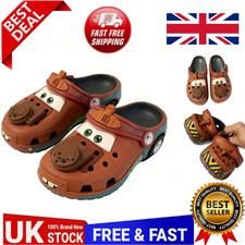 C8-M11 Crocs Disney Cars Mater Character Brown Boys Adults Classic Clogs  New-UK
