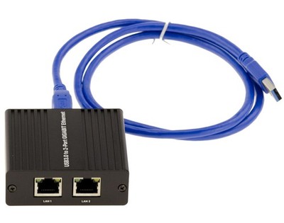USB 3.0 Cable 2 Ports RJ45 LAN GIGABIT ETHERNET Dual Chipset ASIX AX88179