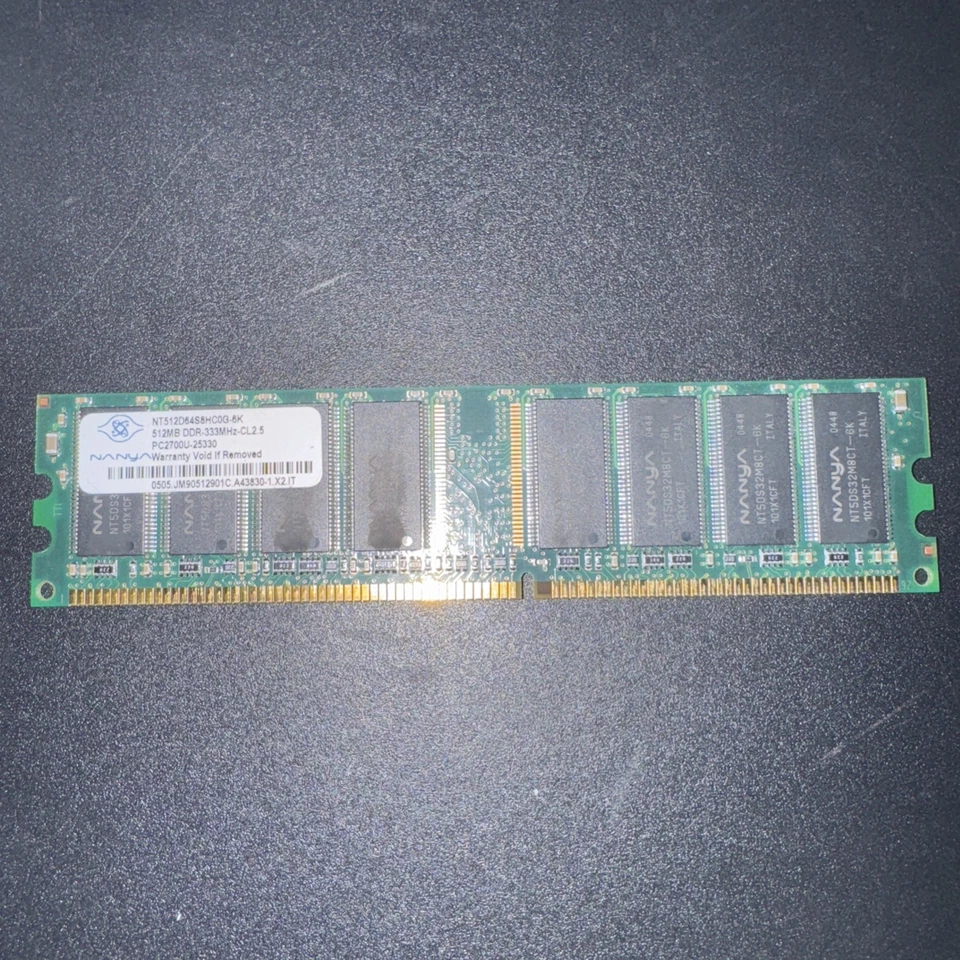 Nanya 512MB DDR-333MHz CL2.5 | 333MHz DDR DIMM RAM (Pre-Owned, Working) - Image 2 of 4