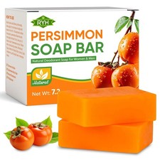 RYH 2 PCS Persimmon Soap Bar for Body Odor Control Deodorizing Eliminating B