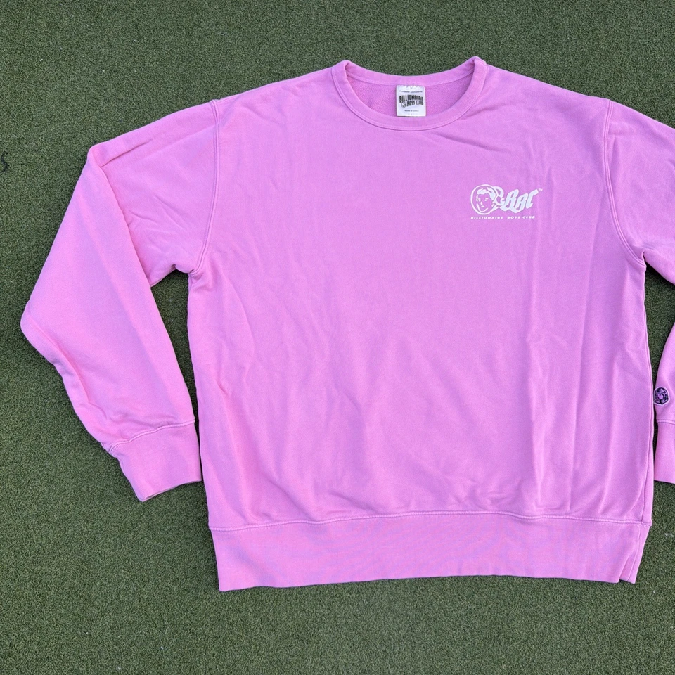Billionaire Boys Club Flagship Hombres Rosa Manga Larga Cuello Redondo Sudadera Grande Foto 2 de 4