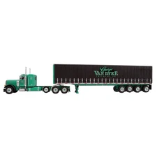 DCP 1/64 Peterbilt 379 w/ Tautliner Quad Axle Trailer Van Dyke Trucking 60-2157