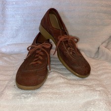 Vintage Women s BRUNSWICK Maroon Suede With Navy Stitch Retro Bowling Shoes 5.5
