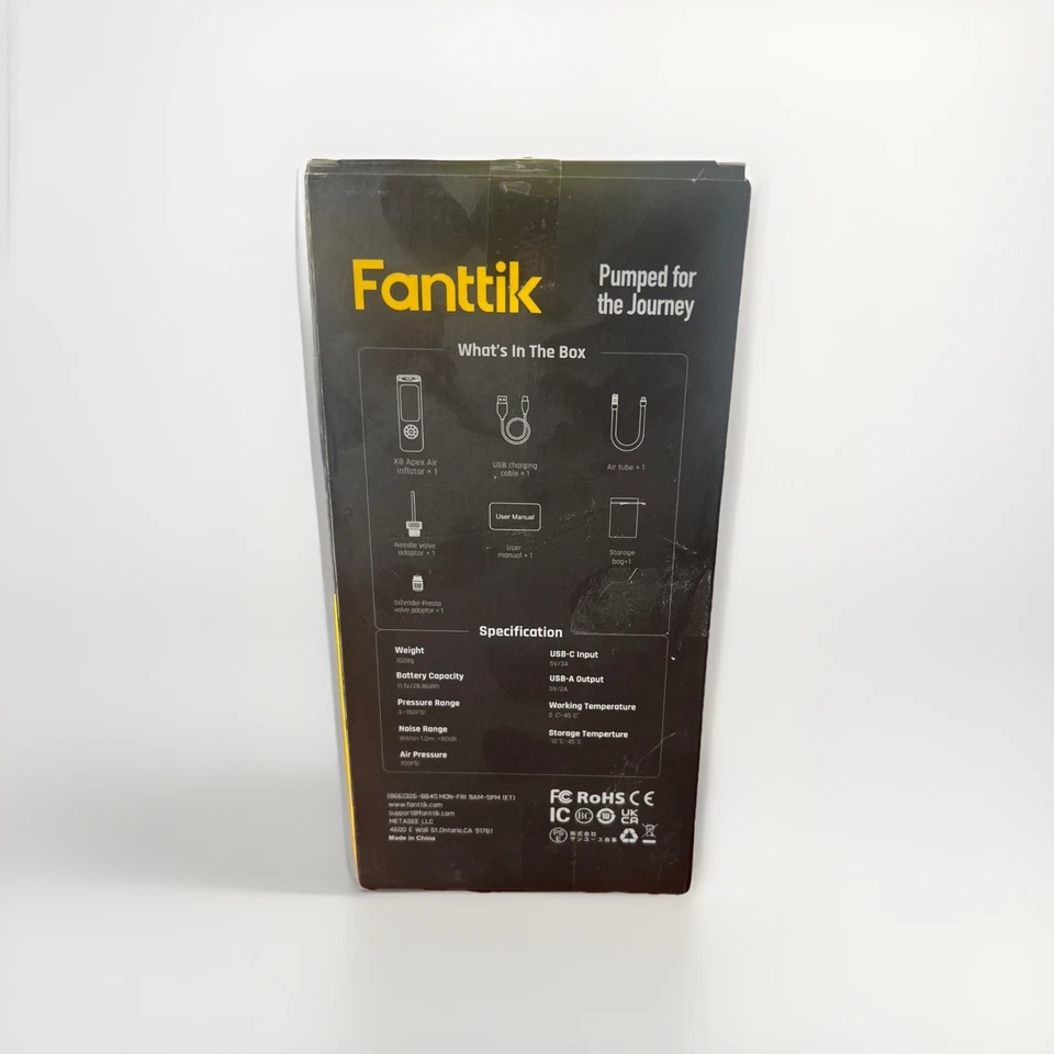 Inflador de neumáticos Fanttik X8 APEX - Compresor de aire portátil 150 PSI inflado rápido Foto 2 de 4