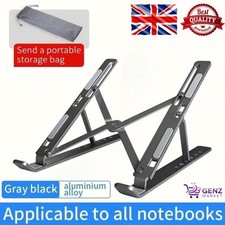 Image of Adjustable Laptop Stand Ergonomic Aluminum Foldable Riser Holder For MacBook UK