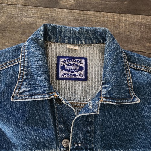 Vintage 90s Hard Rock Cafe Jeansjacke Herren Small Bahamas Save The Planet Jeans - Bild 7 von 11