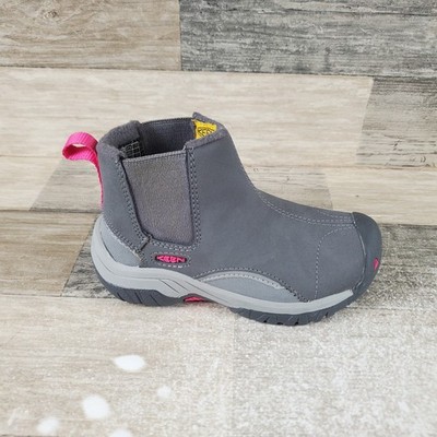 Keen Kids Kootenay III Chelsea Boot Sz 8 Pull On Boot Black Gray Waterproof