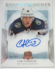 2017-18 UPPER DECK THE CUP ENSHRINEMENTS CAM ATKINSON CARD AUTOGRAPH /99