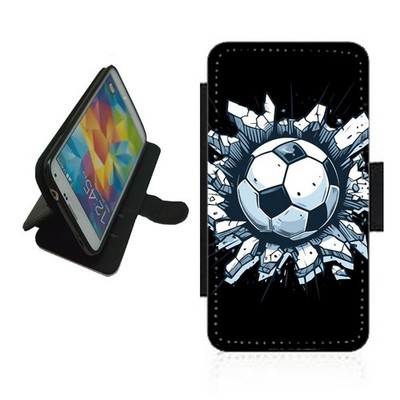 Fußball Handy Hülle Wallet Flip Cover für iPhone Samsung Pixel Ball Geschenk FOT1