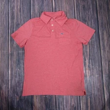 Vineyard Vines Polo Shirt Mens Medium Red Pocket Whale Logo Short Sleeve Casual