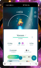 Shiny Varoom Registered or Unregistered Pokemon Tr-de Go