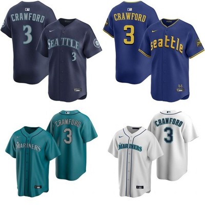 J.P. Crawford Mariners All Stitched Jersey