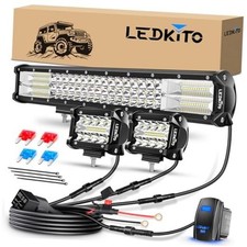 20Inch LED Light Bar and 2PCS 20 Inch 4 Inch LED Light Bar with Rocker Switch