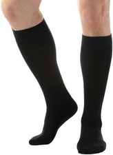 Alex Unisex Knee High Supprt Hose, Opaque, 20-30 mmHg (Size: S) Black 82401