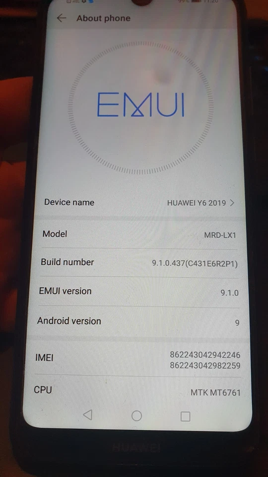 Cellulare Huawei Y6 2019 - 32GB - Sapphire Blue 6.09" (Sbloccato) - Immagine 2 di 4