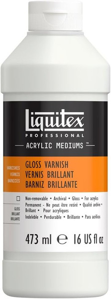 Barniz Brillo Profesional Liquitex 6216, 473 ml, Blanco