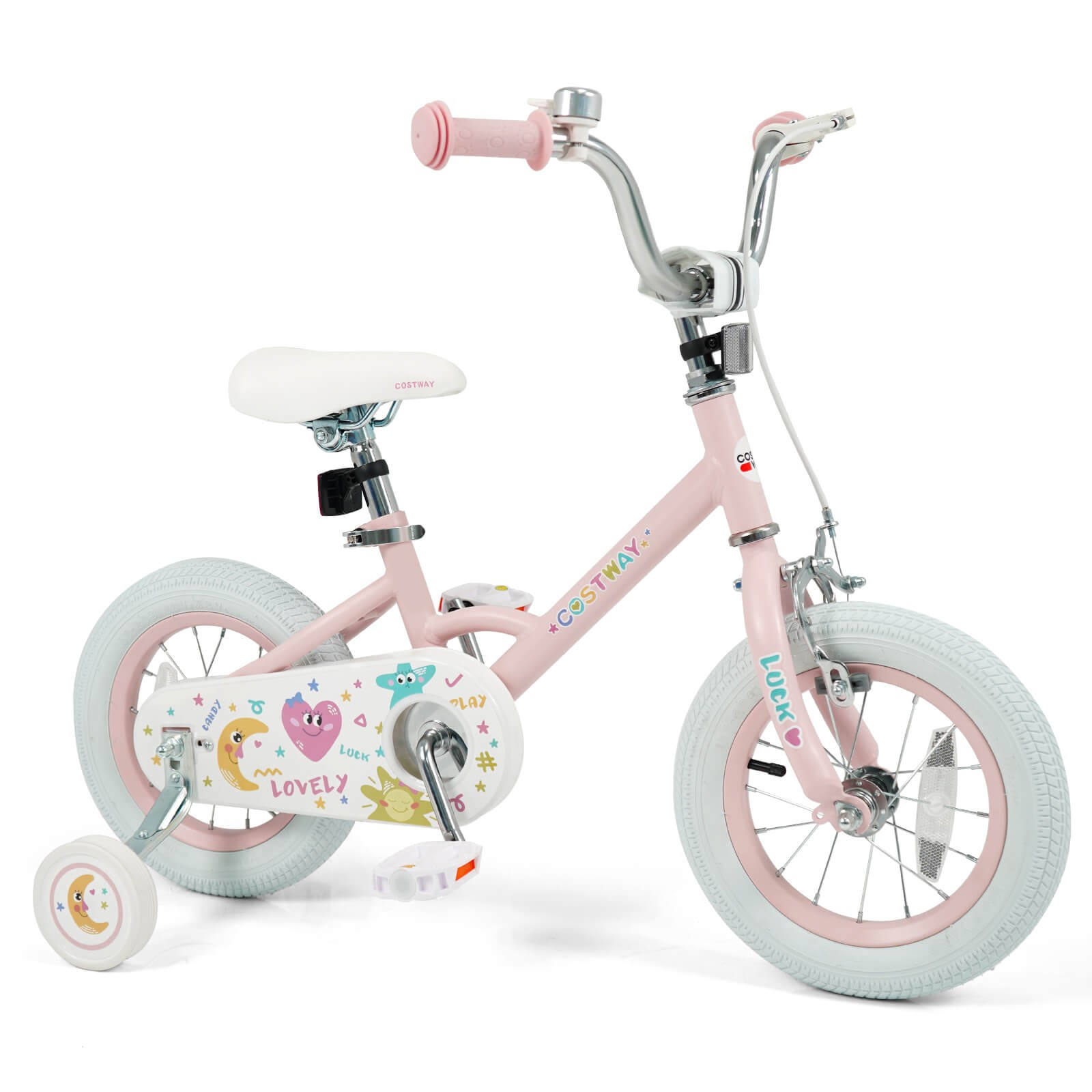 12 Inch Kids Bike for Girls Boys Age 3-8 Years w/Training Wheels, Coaster Brake