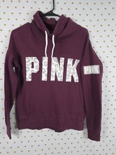 Victorias Secret Pink Cheetah Leopard Reflective Cowl Neck Sweater xs