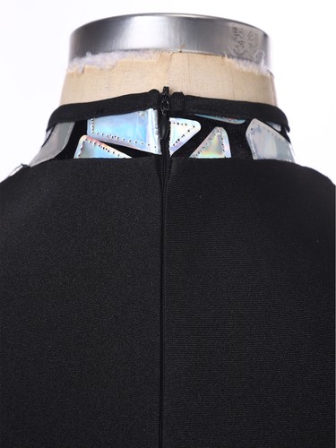 Women Top Corset Vest Glossy Bustier Shiny Clubwear Zipper Party Sequins Front - Picture 12 of 27