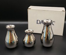 Vintage Dansk Tjorn Nickelplated Vase Set of 3 - 2 Sets Available