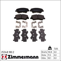 Zimmermann 25348.180.2 Bremsbelagsatz FüR Hyundai KIA Stonic RIO I20 I20 Active