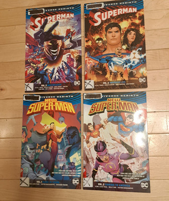 4 DC Universe Rebirth Comics, Superman Vol. 3 & 6, New Super-Man Vol. 1 & 2
